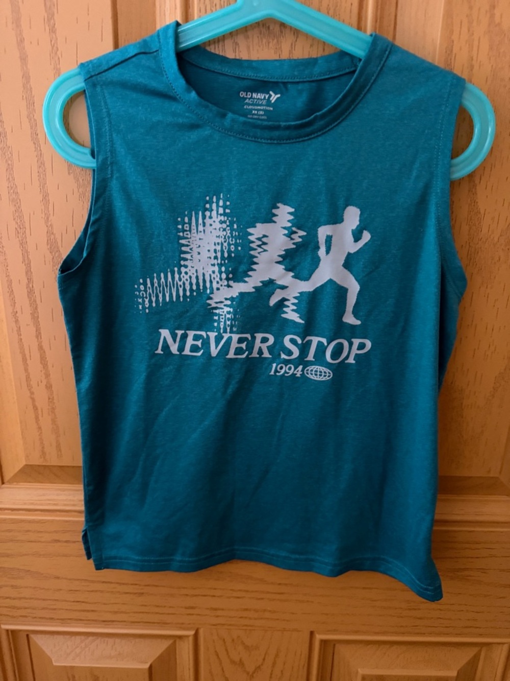 Old Navy Teal Boys' 'Never Stop' Active Tank Top
